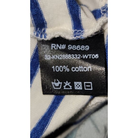 Todd Snyder 100% Cotton Nautical Stripe Long Sleeve Shirt Navy White Men's M - Picture 3 of 6